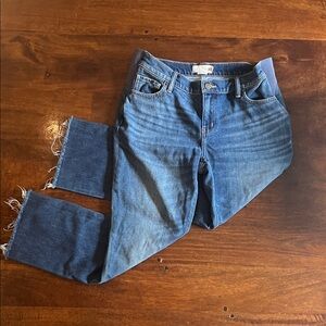 Hatch Distressed Blue Ankle Jeans